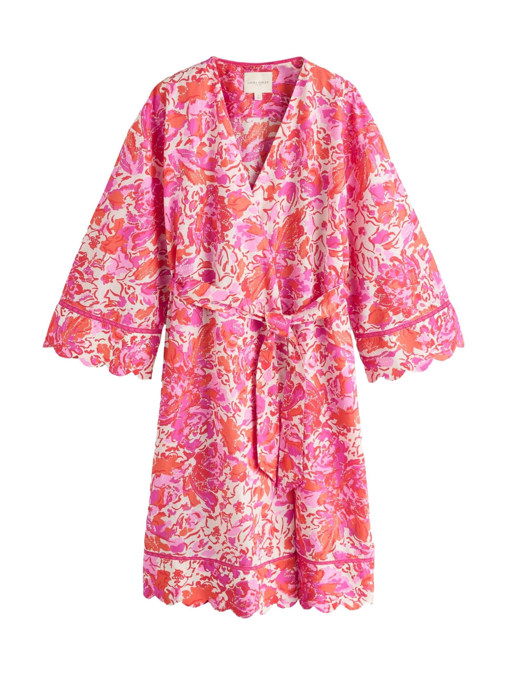 Laura Ashley Morgonrock kräm / rosa / röd dam