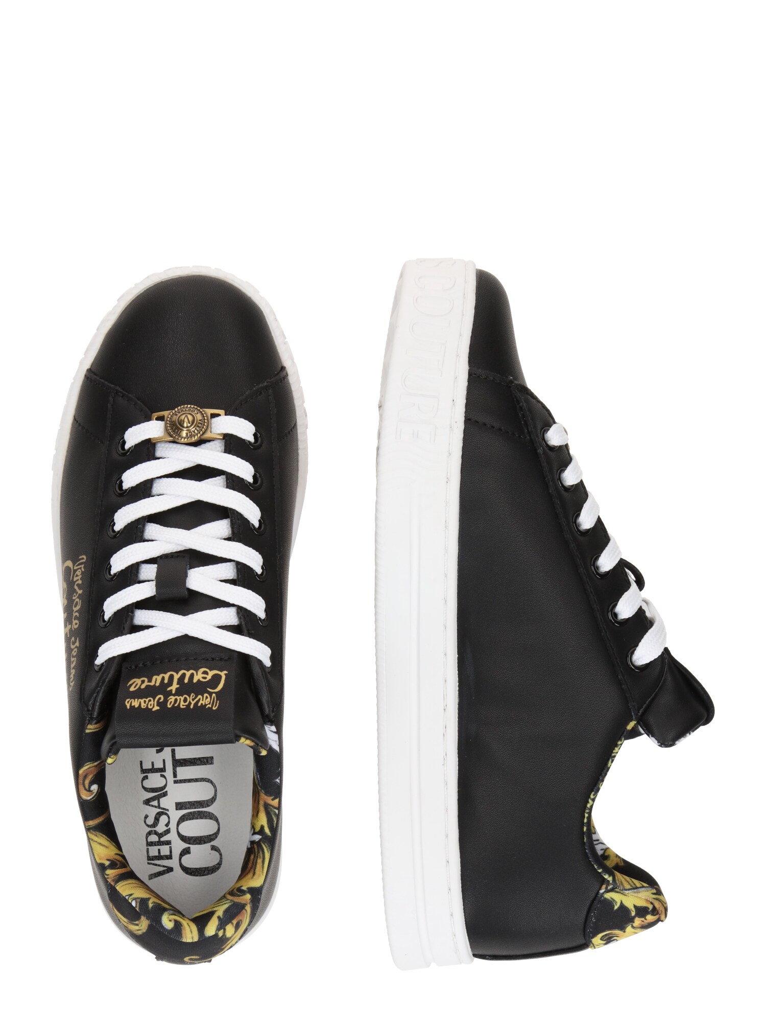 Versace Jeans Couture Rövid szárú sportcipők 'FONDO COURT 88'  arany / fekete termék 2. képe