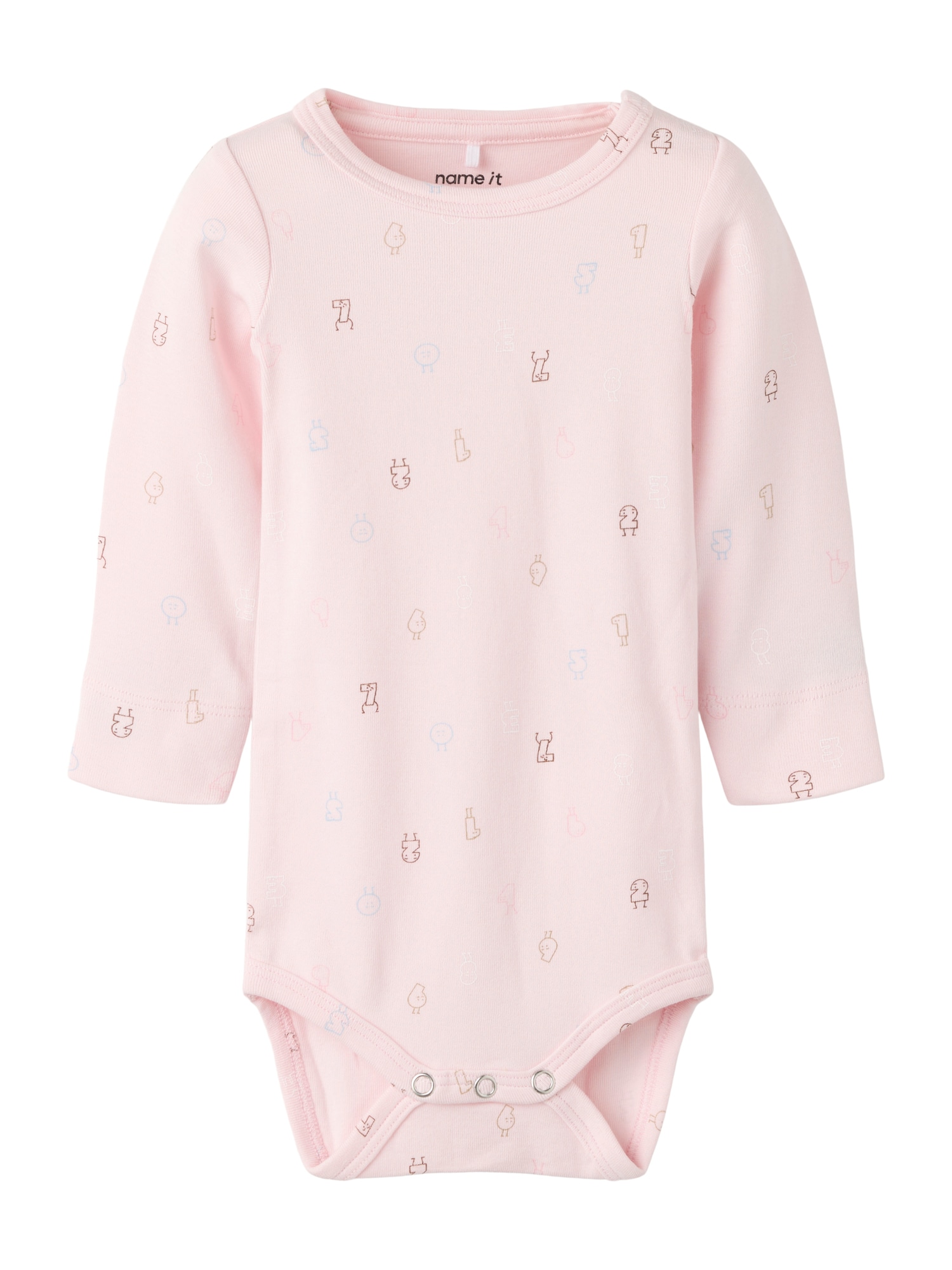 NAME IT Salopetă/Body NBFLYDIANNA albastru deschis / maro / roz pastel / alb