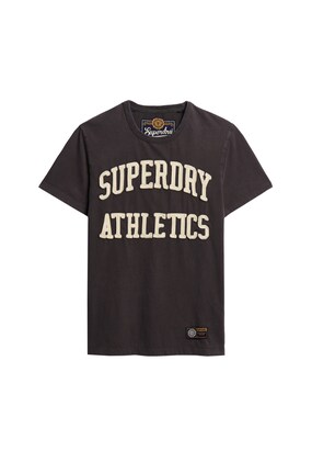 Superdry Shirt Donkerbruin / Pasteelgeel