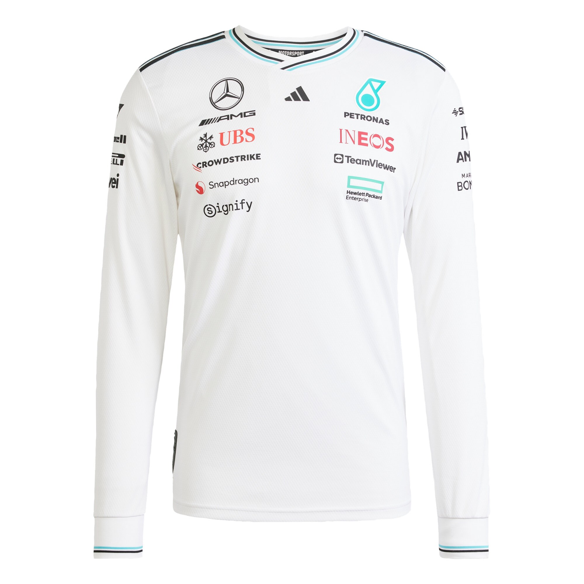 Adidas Performance Functioneel Shirt 'Mercedes Amg Petronas Formula One Team' Aqua / Rood / Zwart / Wit