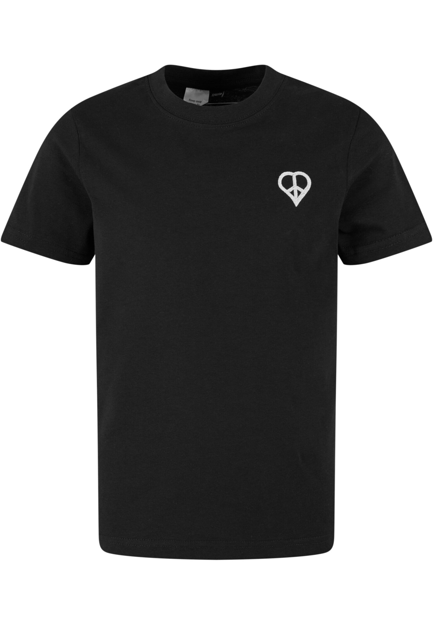 Mister Tee Tričko 'Peace Lovesign'  čierna / biela