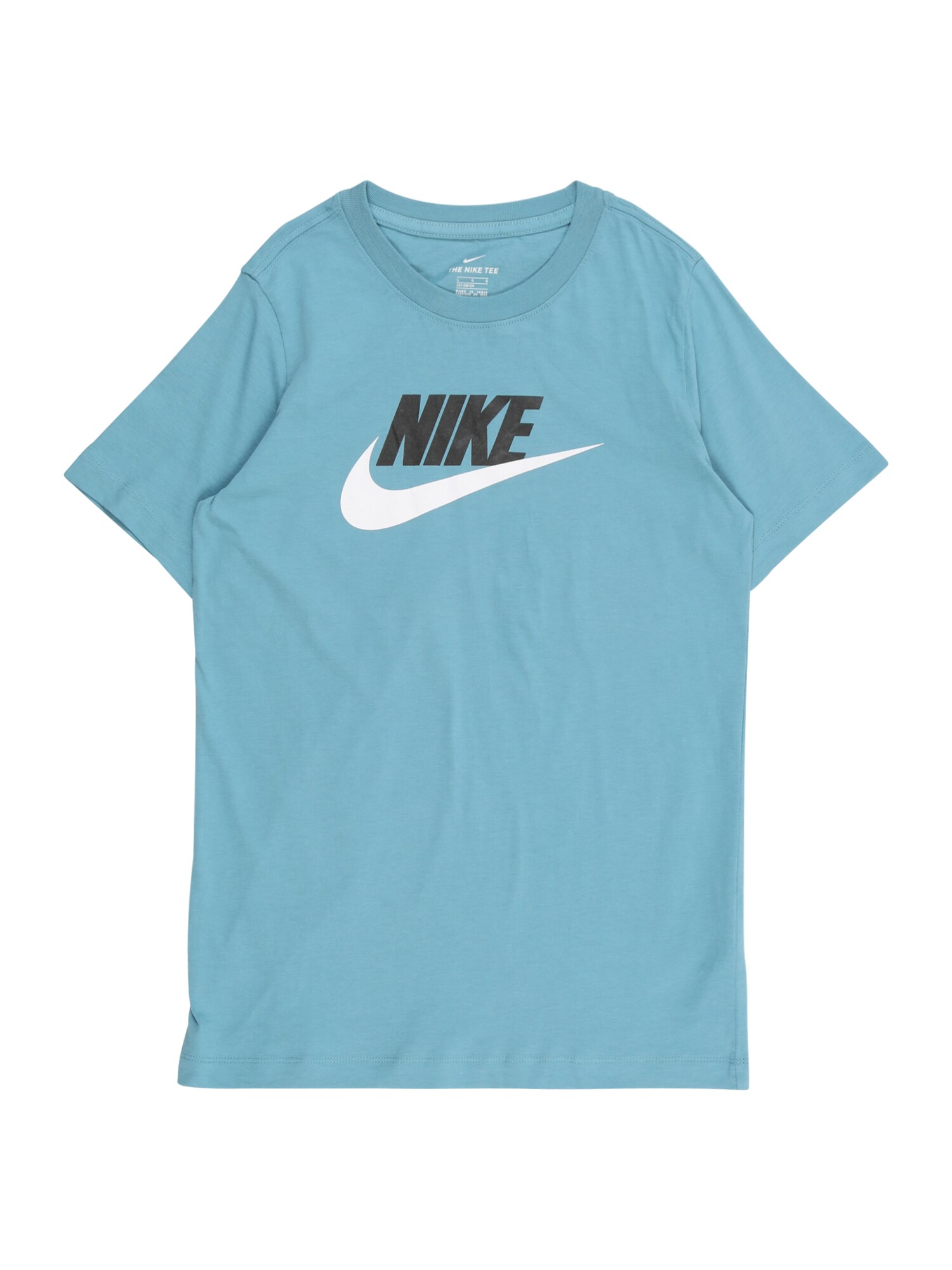 Nike Sportswear Marškinėliai  šviesiai mėlyna / juoda / balta