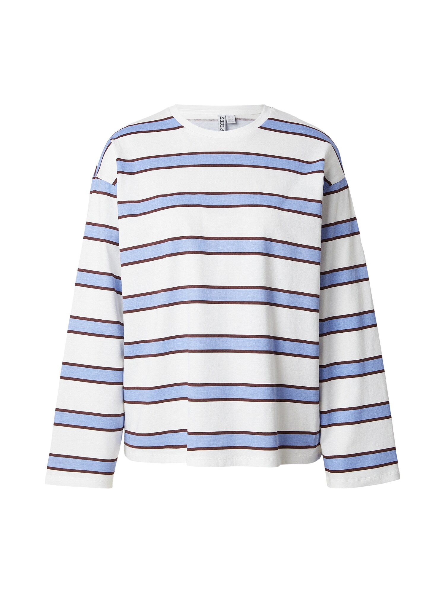 PIECES Tricou PCMila  azuriu / albastru deschis / mov vânătă / alb