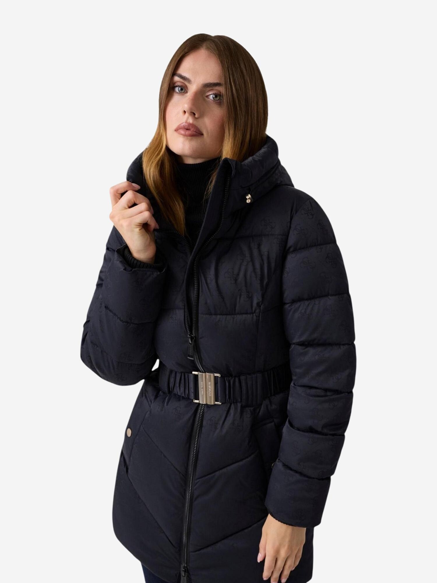 GUESS Chaqueta de invierno 'NEW IMMA LOGO MIDI P W6BL50 W4144' negro – imagen 2