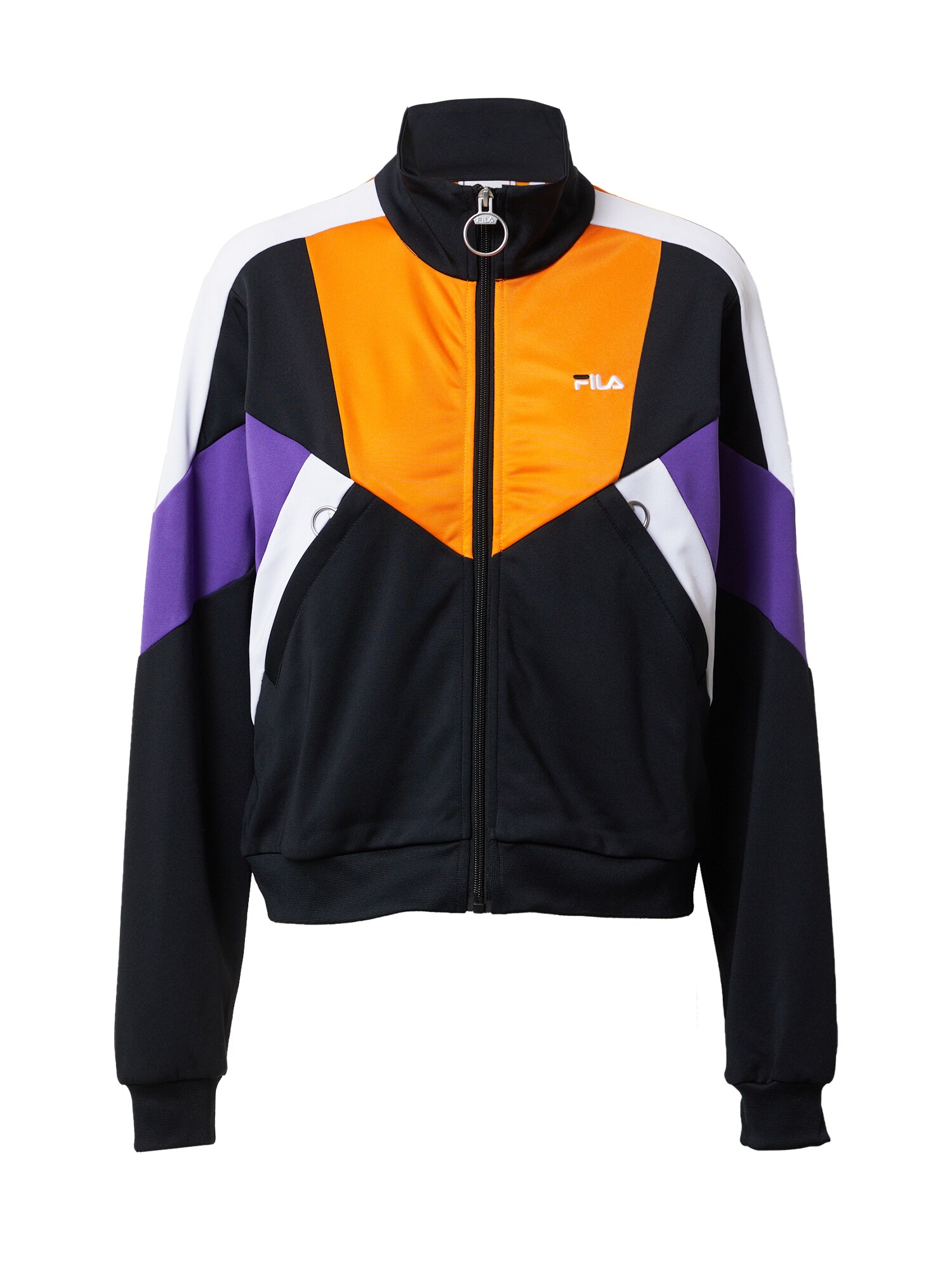FILA Demisezoninė striukė 'BECCA'  oranžinė / juoda / balta / violetinė-mėlyna