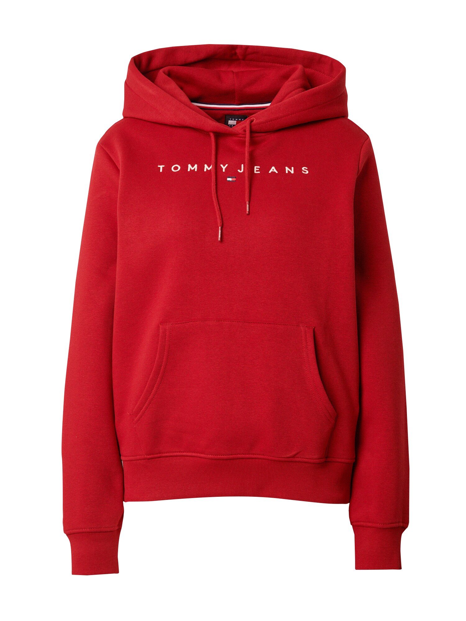 Tommy Jeans Mikina  karmínovo červená / biela