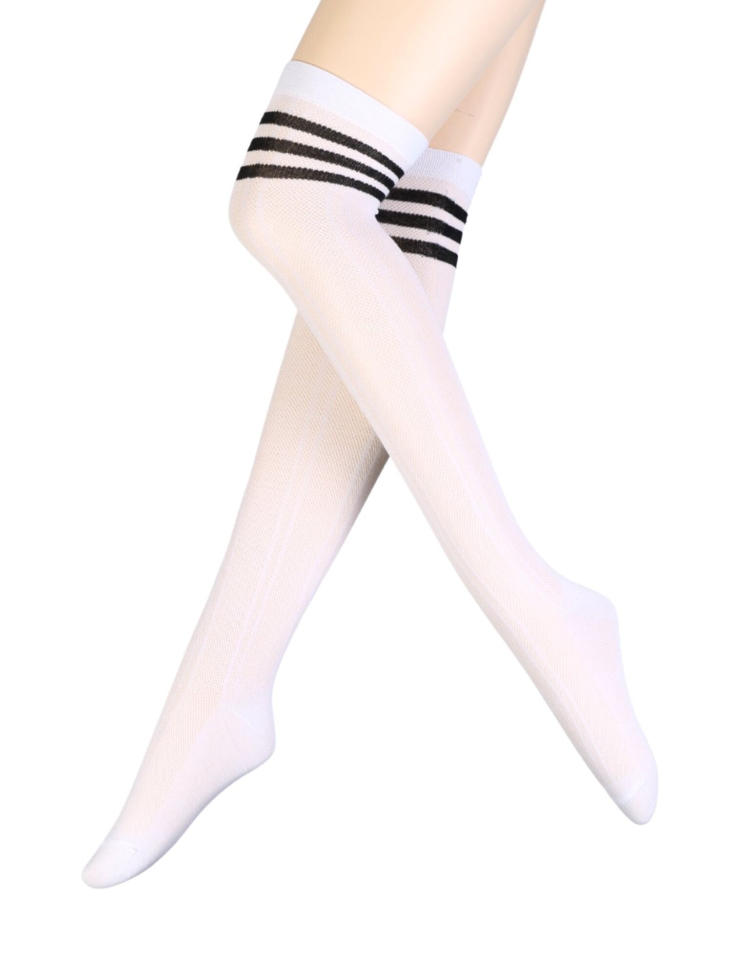 Sokisahtel Čarape 'LIZZY cotton knee-highs' bijela