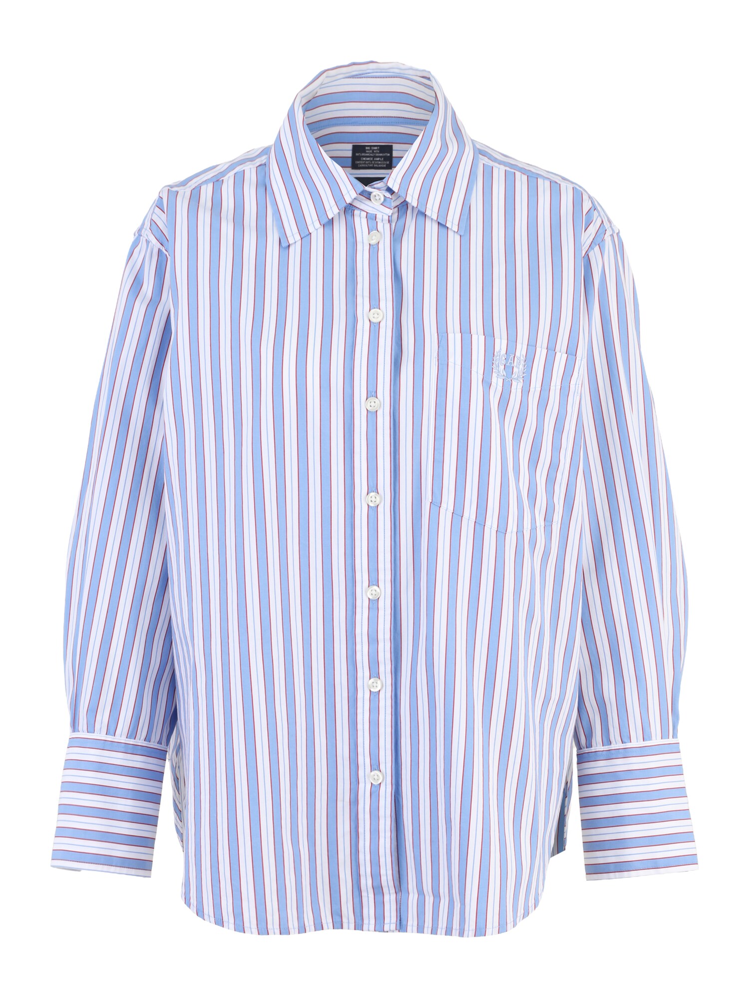 Gap Tall Camicia da donna blu chiaro / rosso scuro / bianco