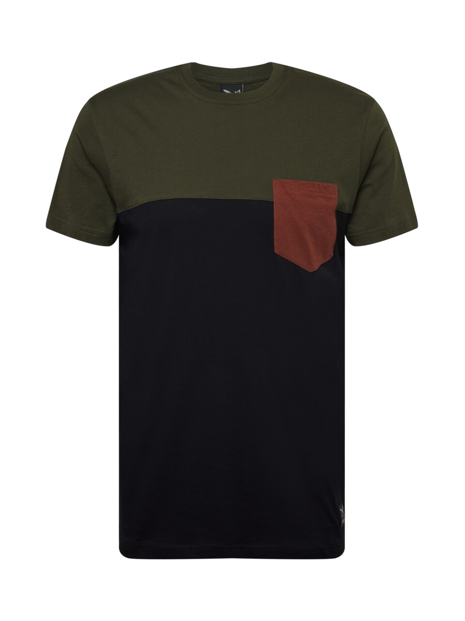 T-shirt konjak / mörkgrön