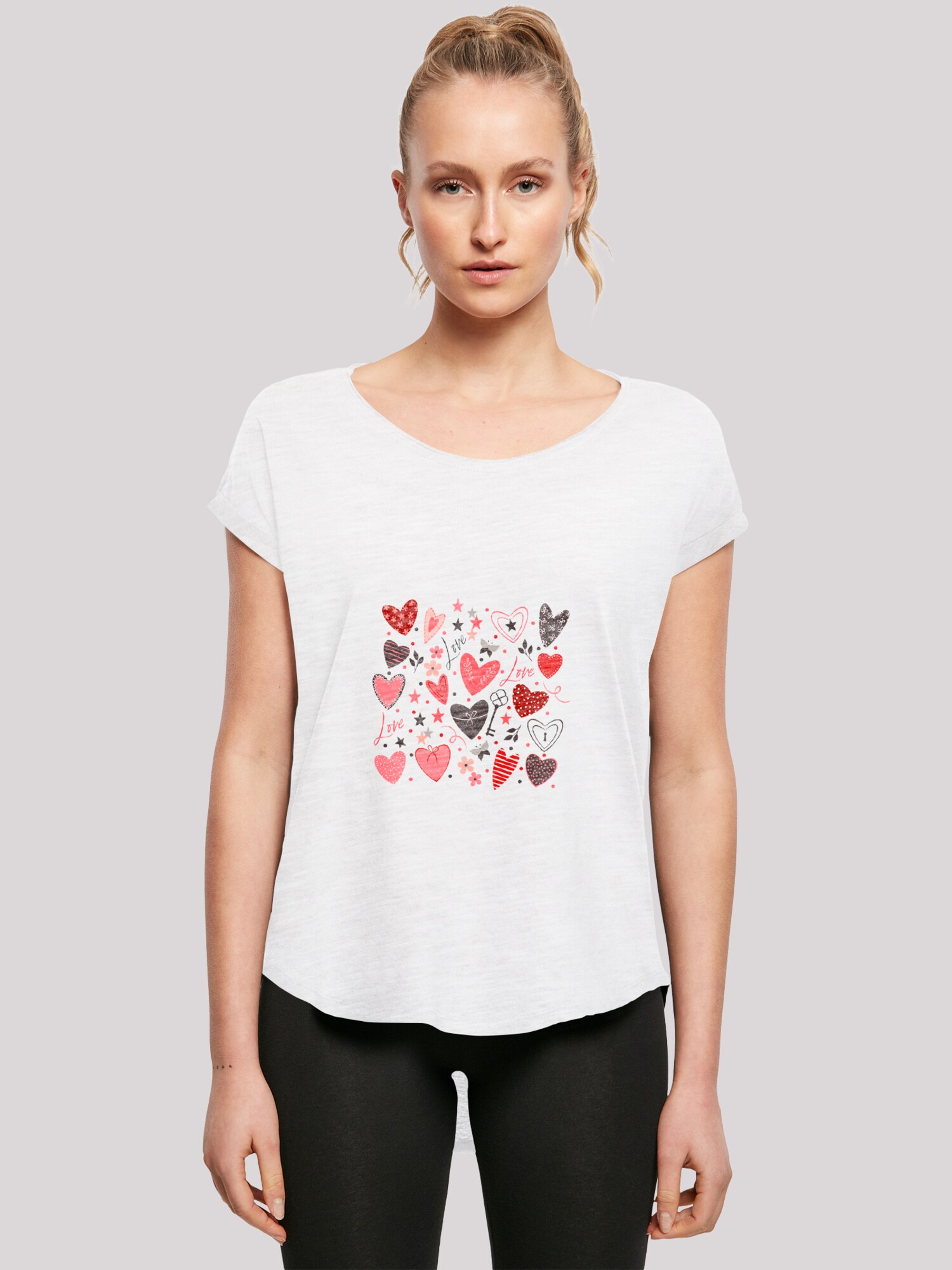 Thumbnail - F4NT4STIC T-Shirt Cute Herzen Variety Valentinstag
