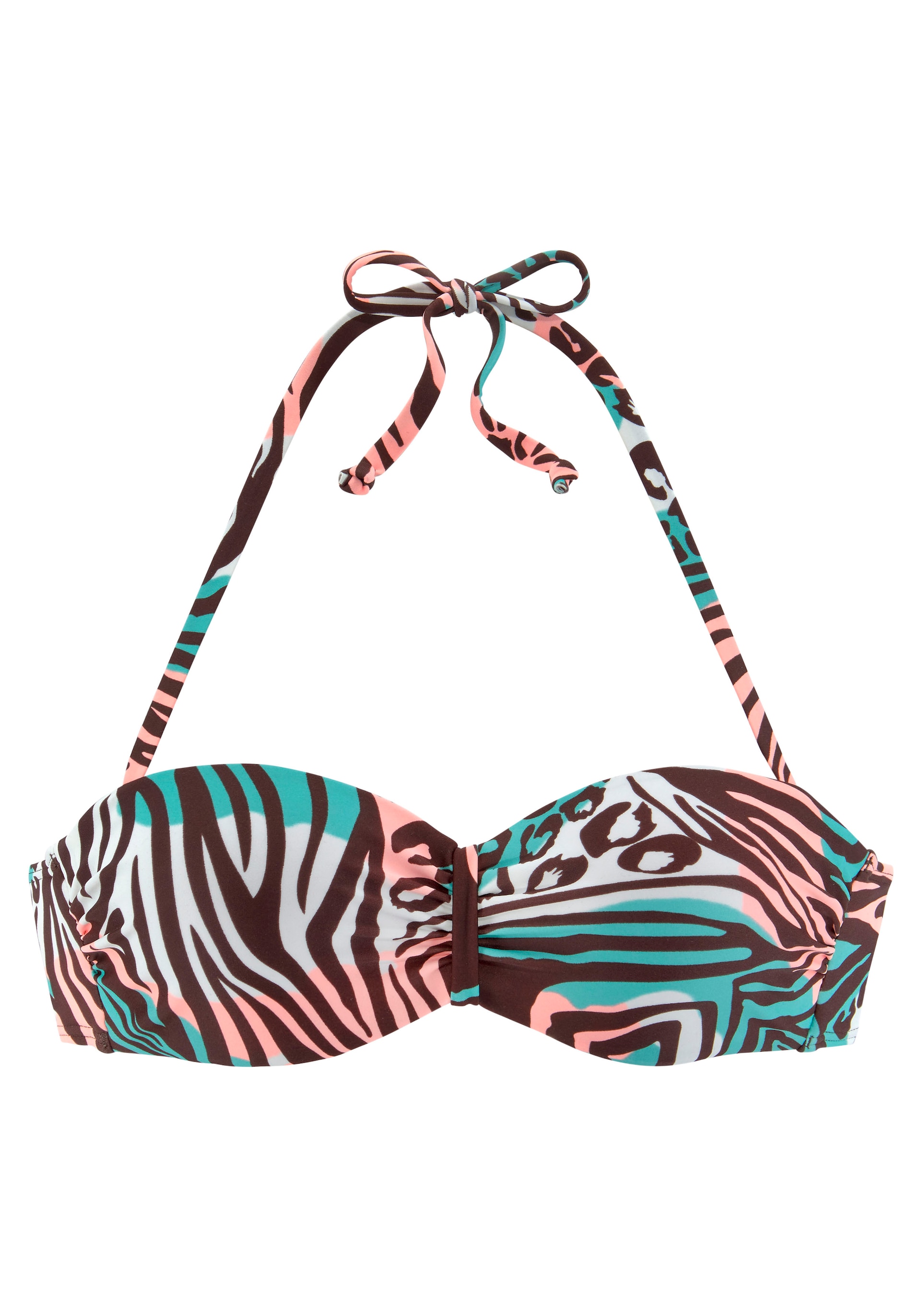 VENICE BEACH Bikiniöverdel turkos / choklad / ljusrosa bikinis dam