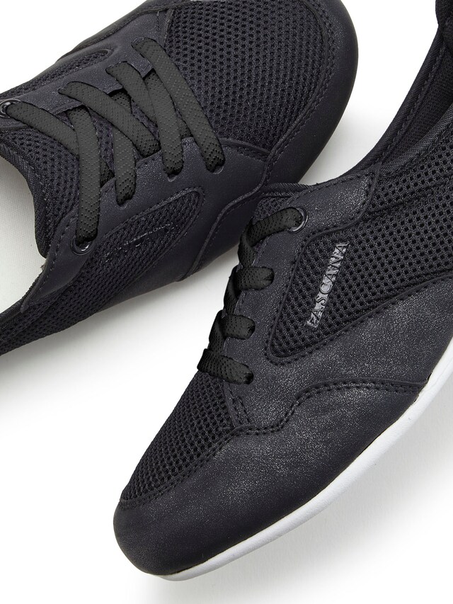 LASCANA, Rövid szárú sportcipők, fekete, 5 kép a 5 közül