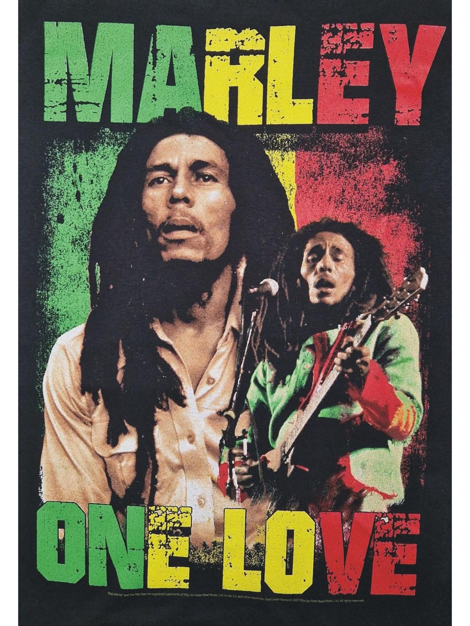 Bob Marley Camiseta 'Bob Marley One Love Stage T-Shirt' negro – imagen 3