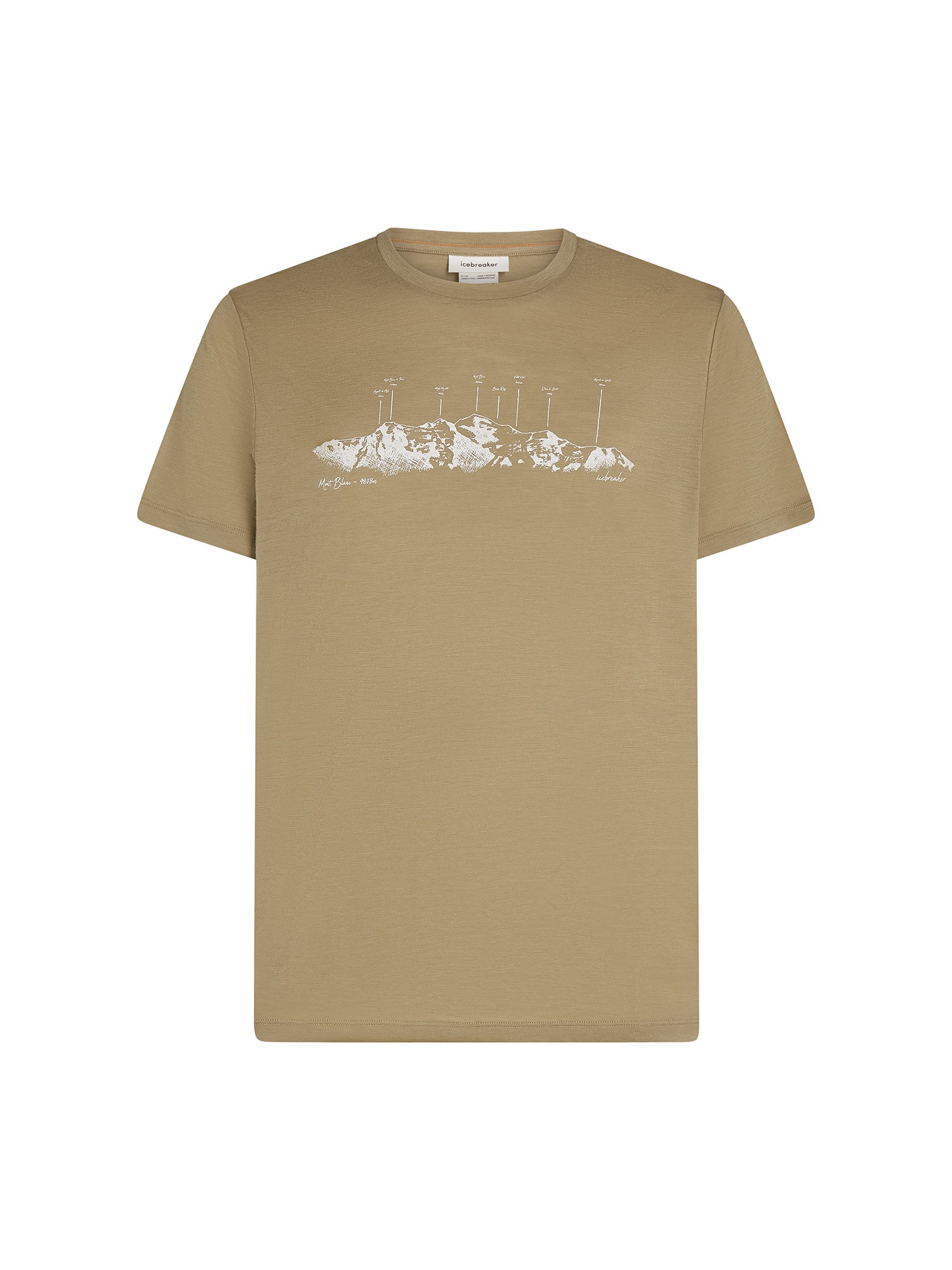 ICEBREAKER Camiseta 'Tech Lite'  beige oscuro / blanco