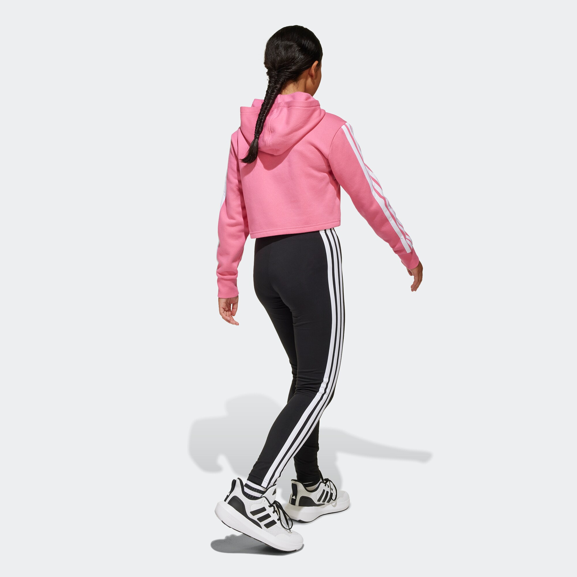 ADIDAS SPORTSWEAR Costum de trening Essentials Tiberio  roz / negru / alb