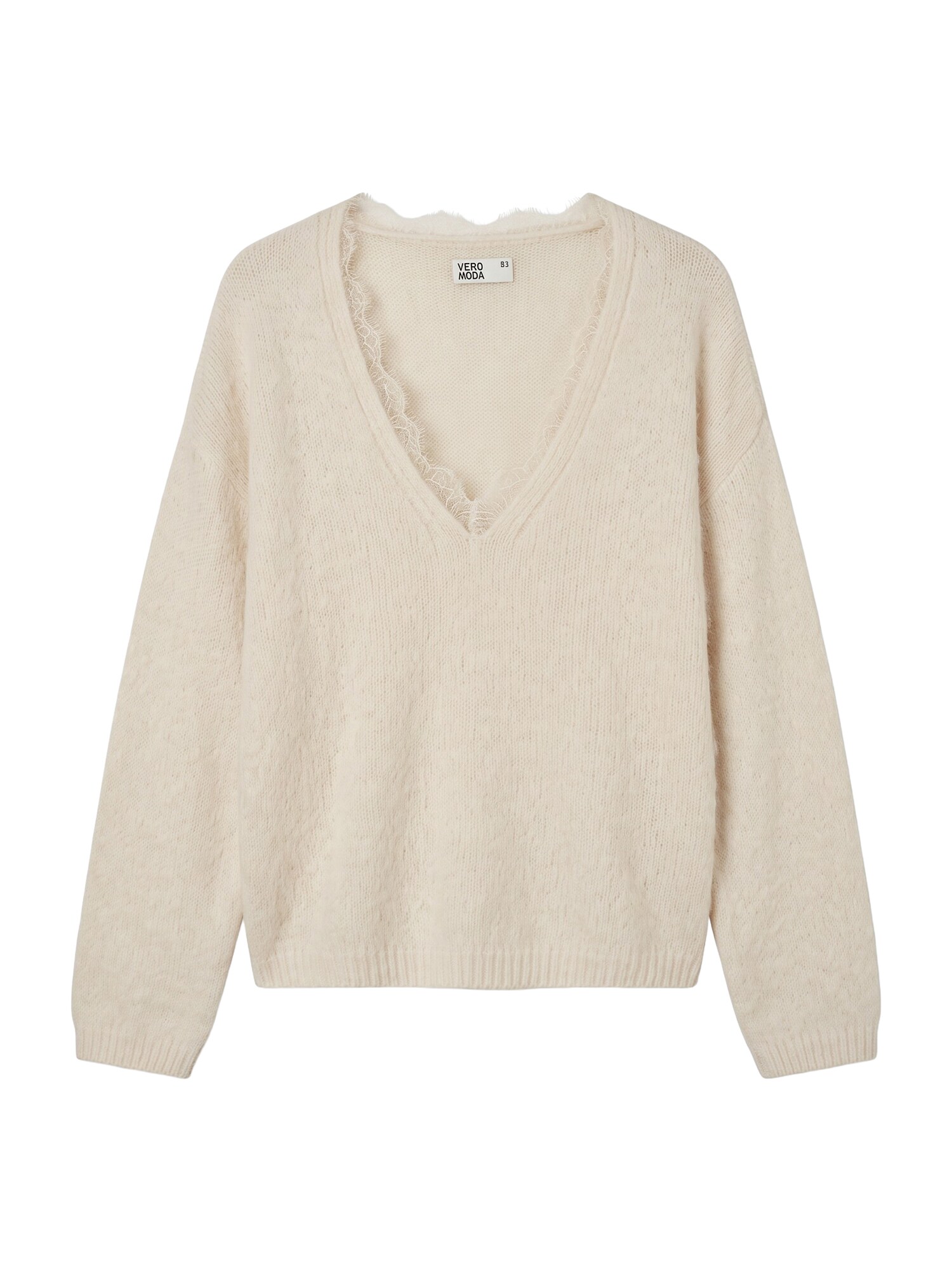 VERO MODA Pulover VMBERRY bej deschis