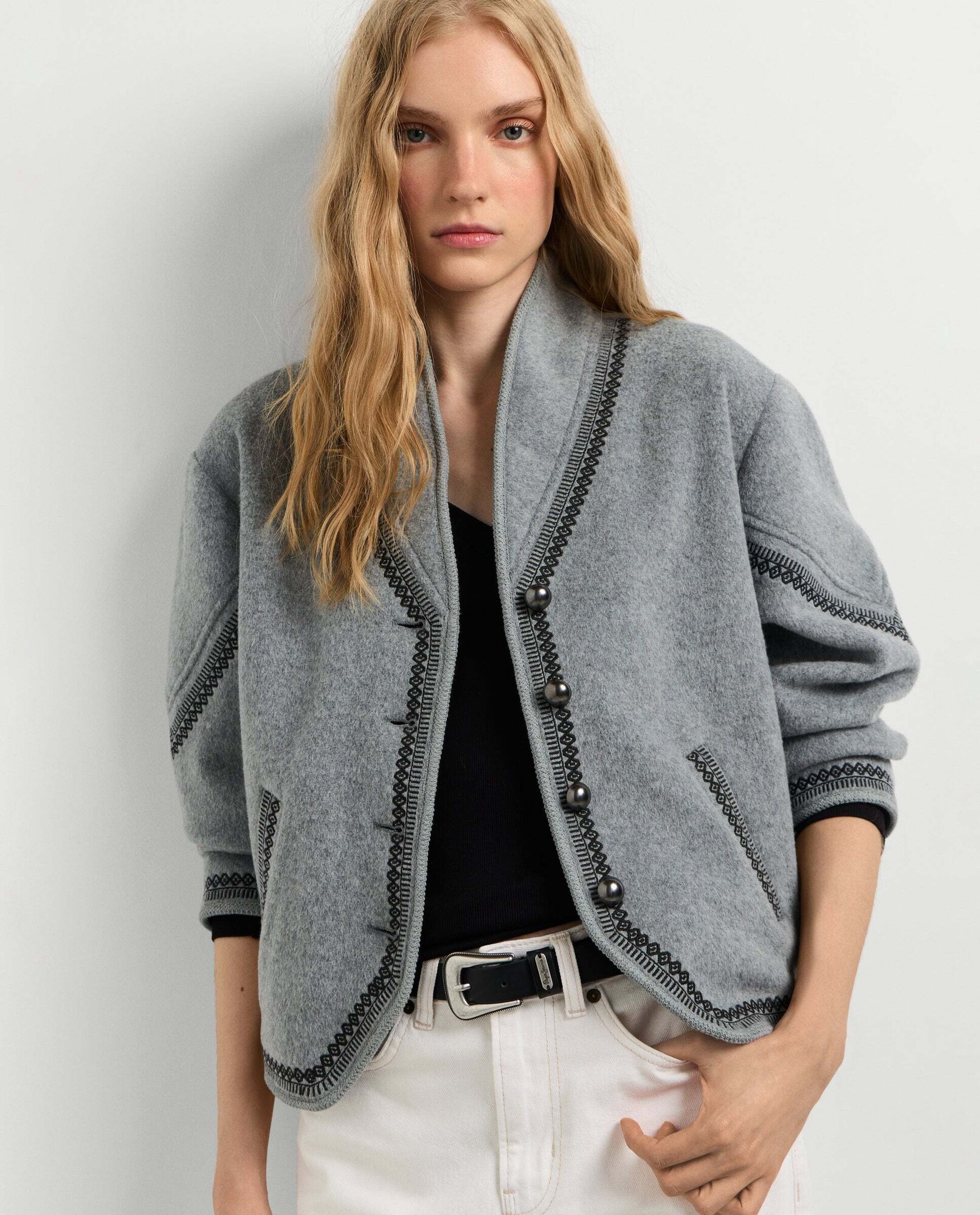 Pepe Jeans Chaqueta de entretiempo 'Martna' gris moteado / negro – imagen 2