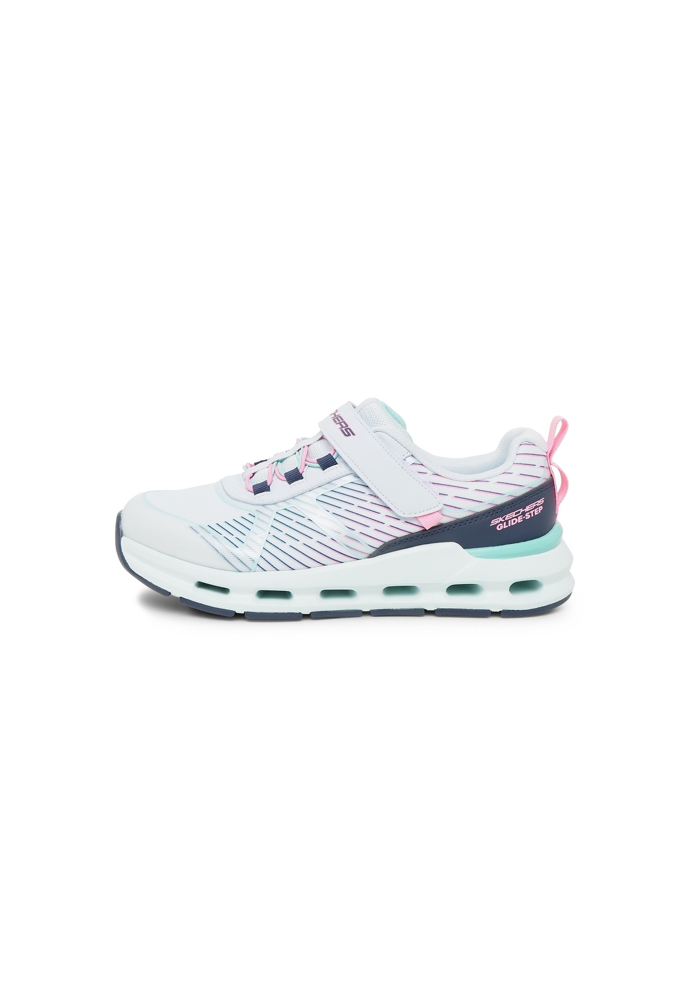 SKECHERS Sneaker GLIDE-STEP + - SPRINT LINES bleumarin / verde mentă / roz pal / alb