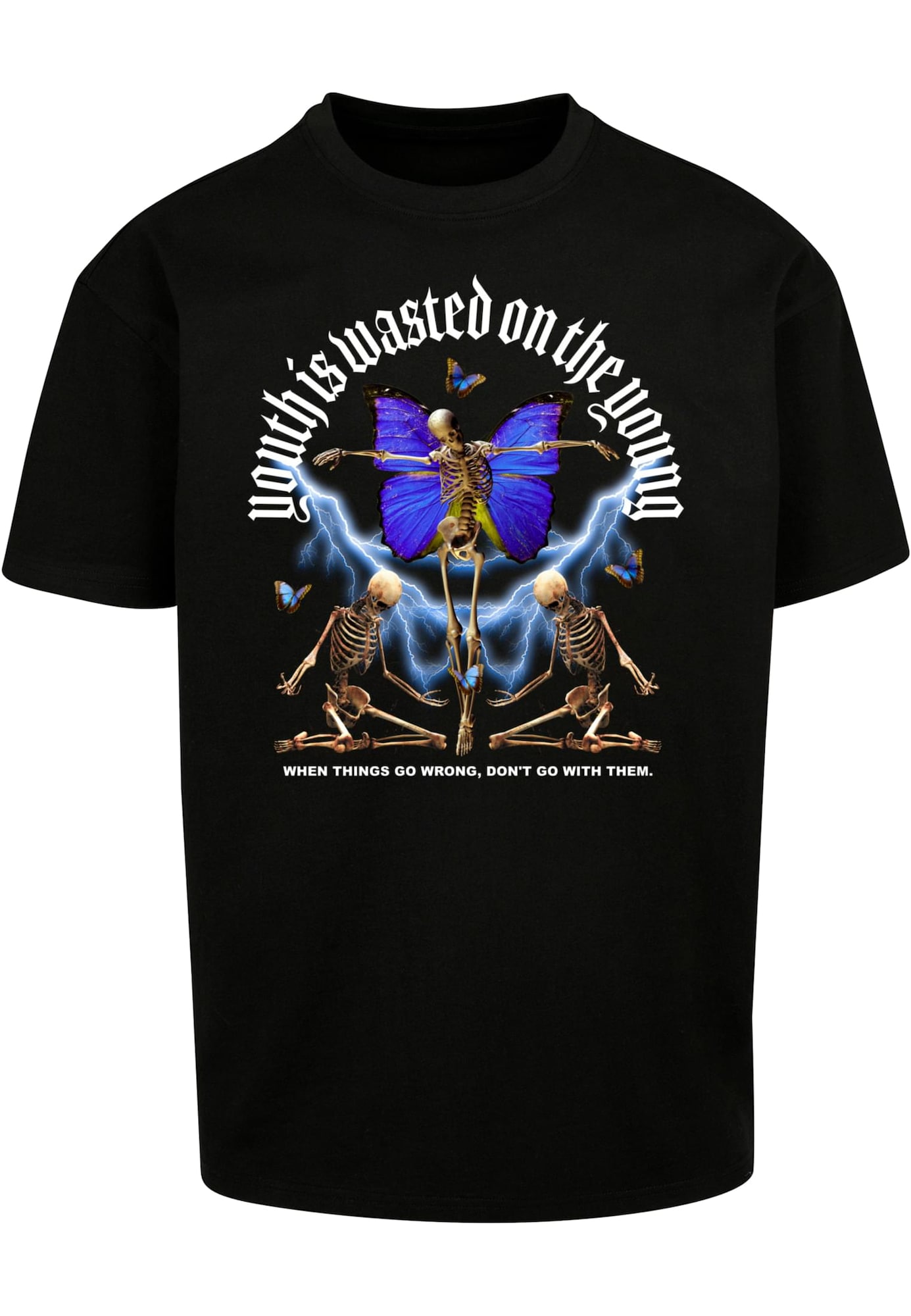 Lost Youth Marškinėliai 'CLASSIC V.1' mėlyna / juoda / balta