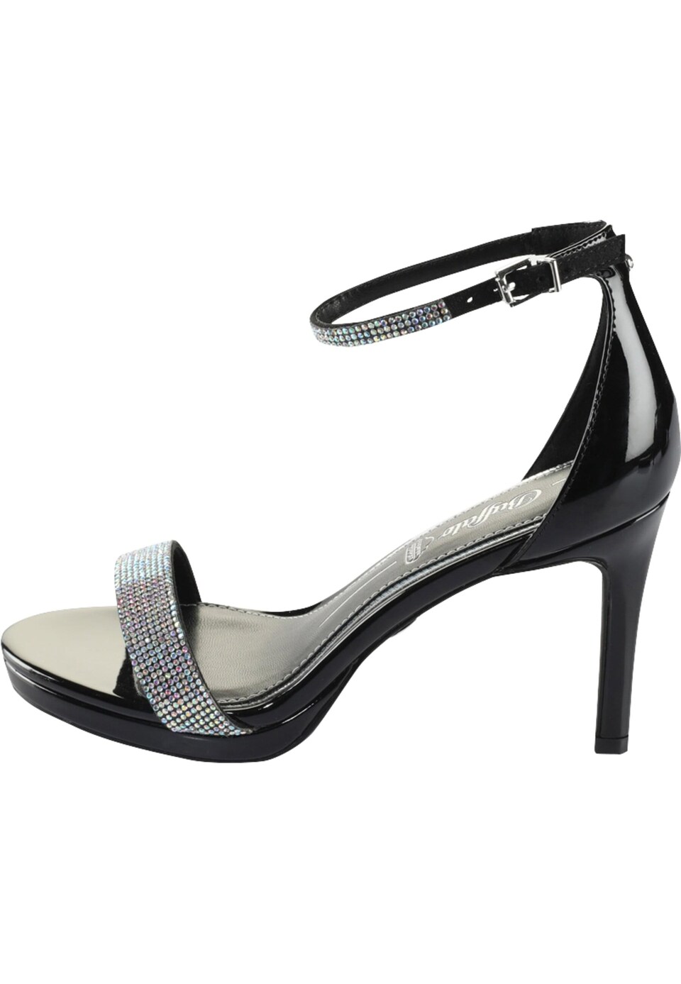 Remsandal 'Monroe 2' svart / silver