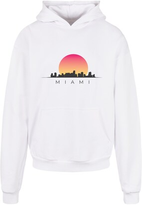 Merchcode Sweatshirt ‘Miami’ Oranje / Donkerroze / Zwart / Wit