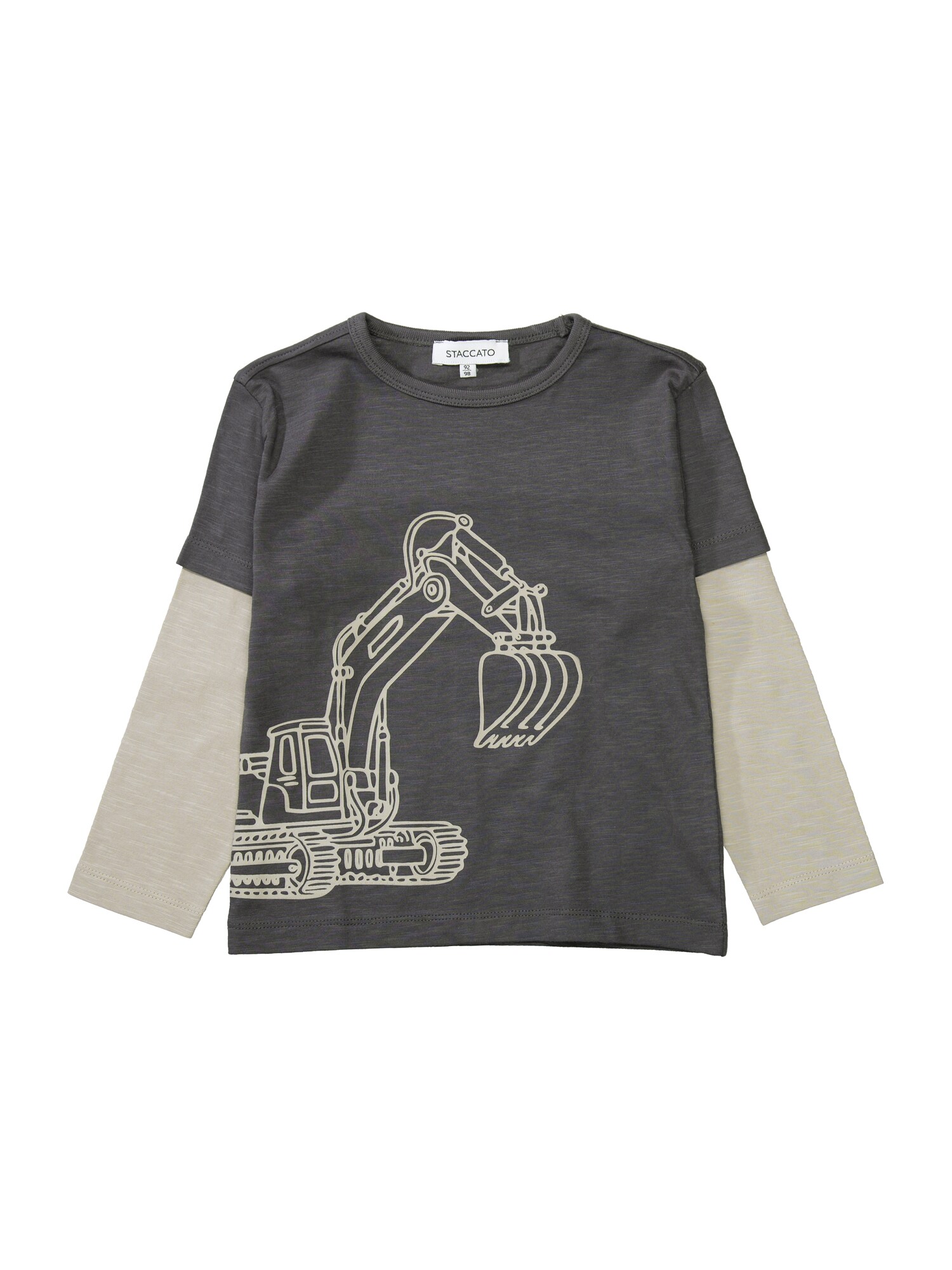 STACCATO Tricou  bej / gri metalic / gri deschis