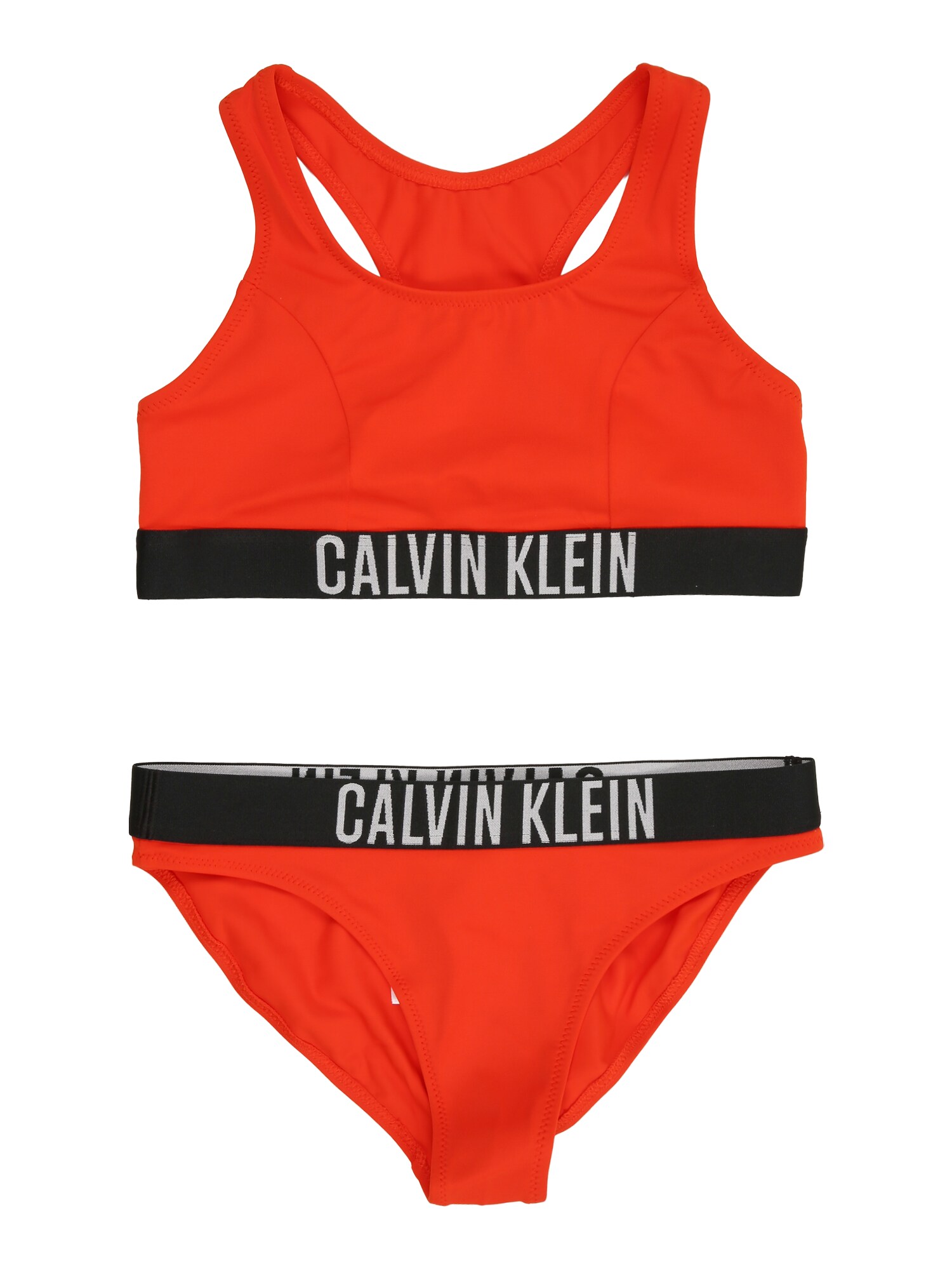 Calvin Klein Swimwear Bikiny  oranžovo červená / čierna / biela