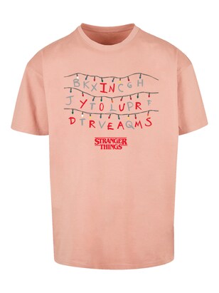 F4NT4STIC Shirt ‘Stranger Things In Your Dreams Netflix TV Series’ Beige / Geel / Grijs / Rood