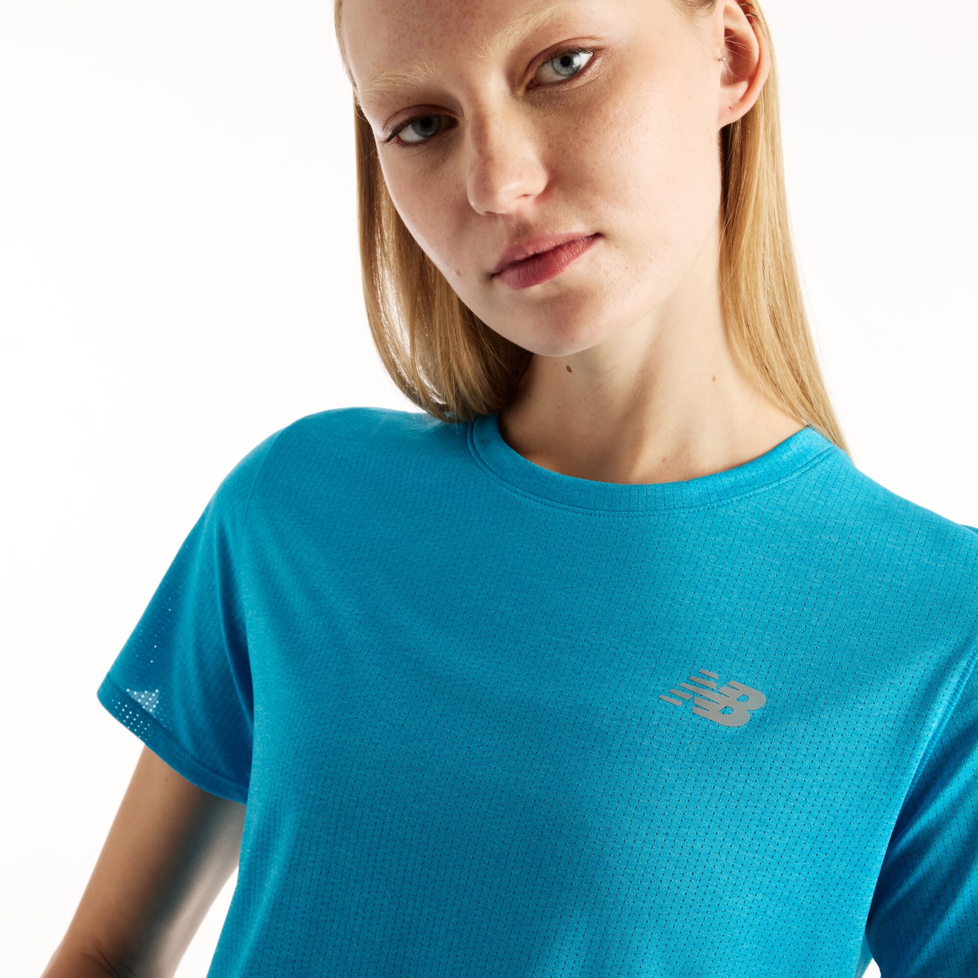 New balance Camiseta funcional 'Athletics' azul / gris plateado – imagen 3