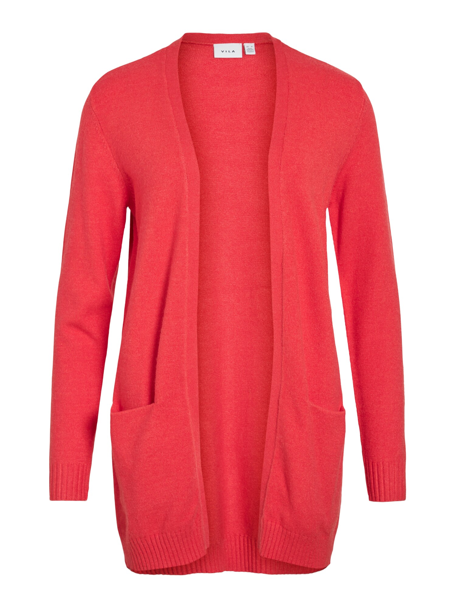 VILA Geacă tricotată VIRil  roșu deschis