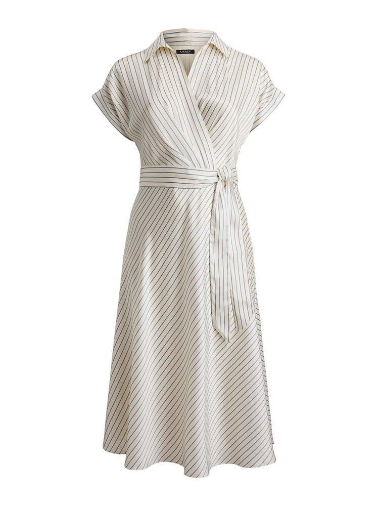Lauren Ralph Lauren Plus Kleid Damen Größe 54 creme / schwarz Winterkleid