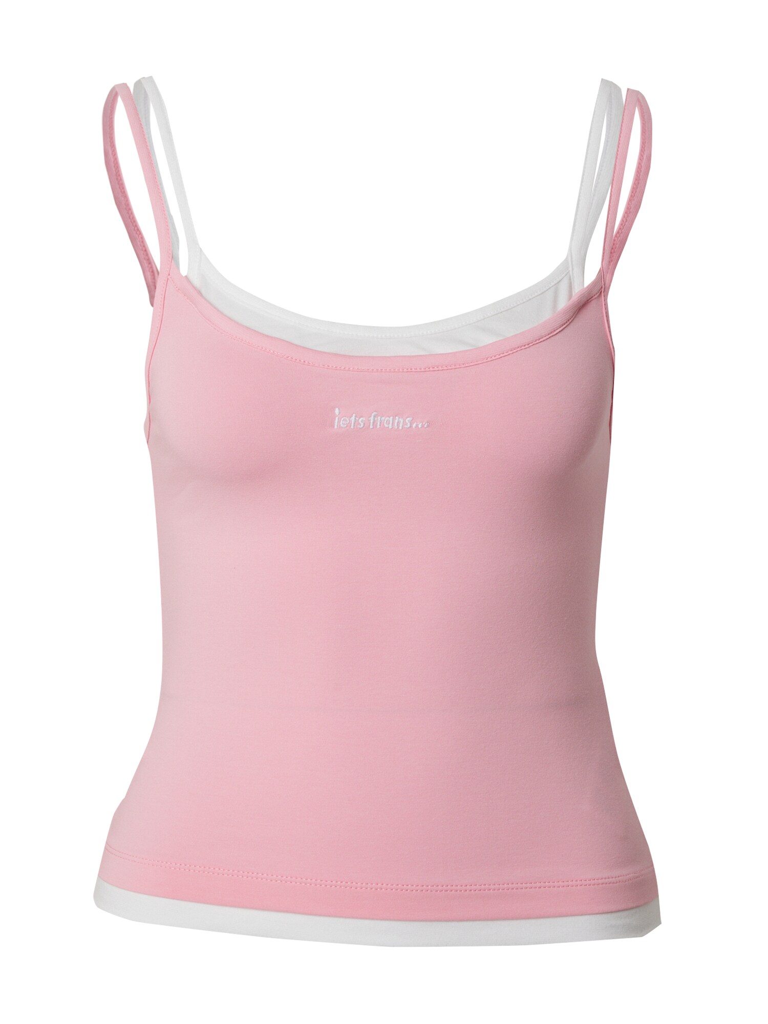 iets frans Top 'IF GIGI CAMI'  roz / alb