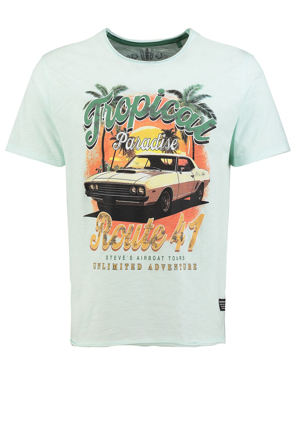T-shirt 'KLParadise' mint / gräsgrön / orange