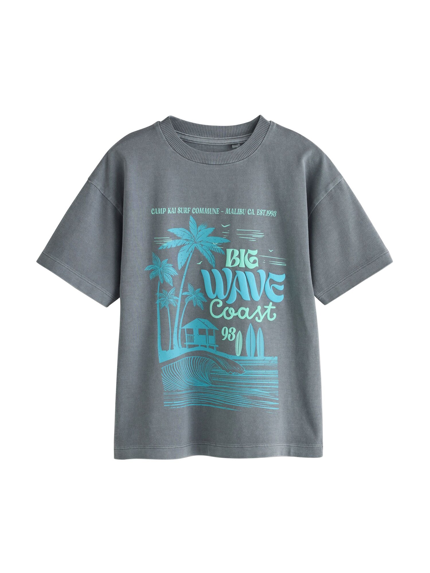 Next Shirt Azuur / Grijs / Mintgroen thumbnail