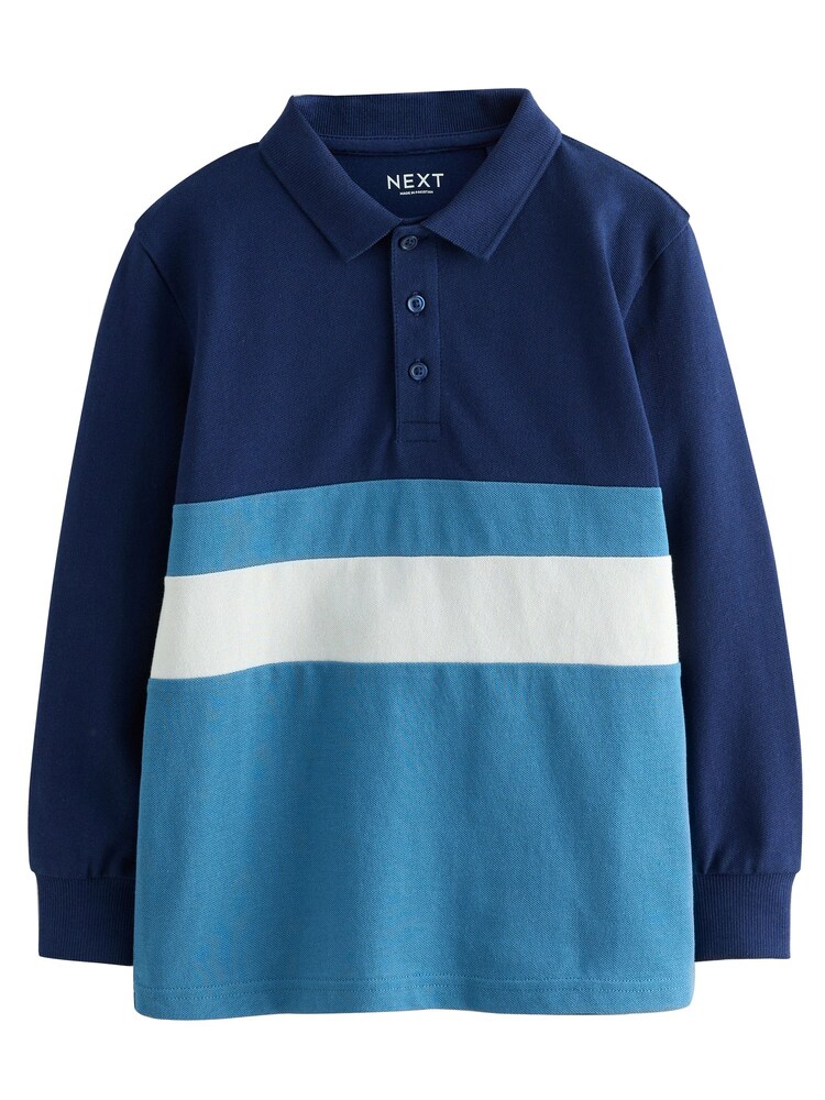 Next Poloshirt Jungen Größe 104 azur / dunkelblau / weiß