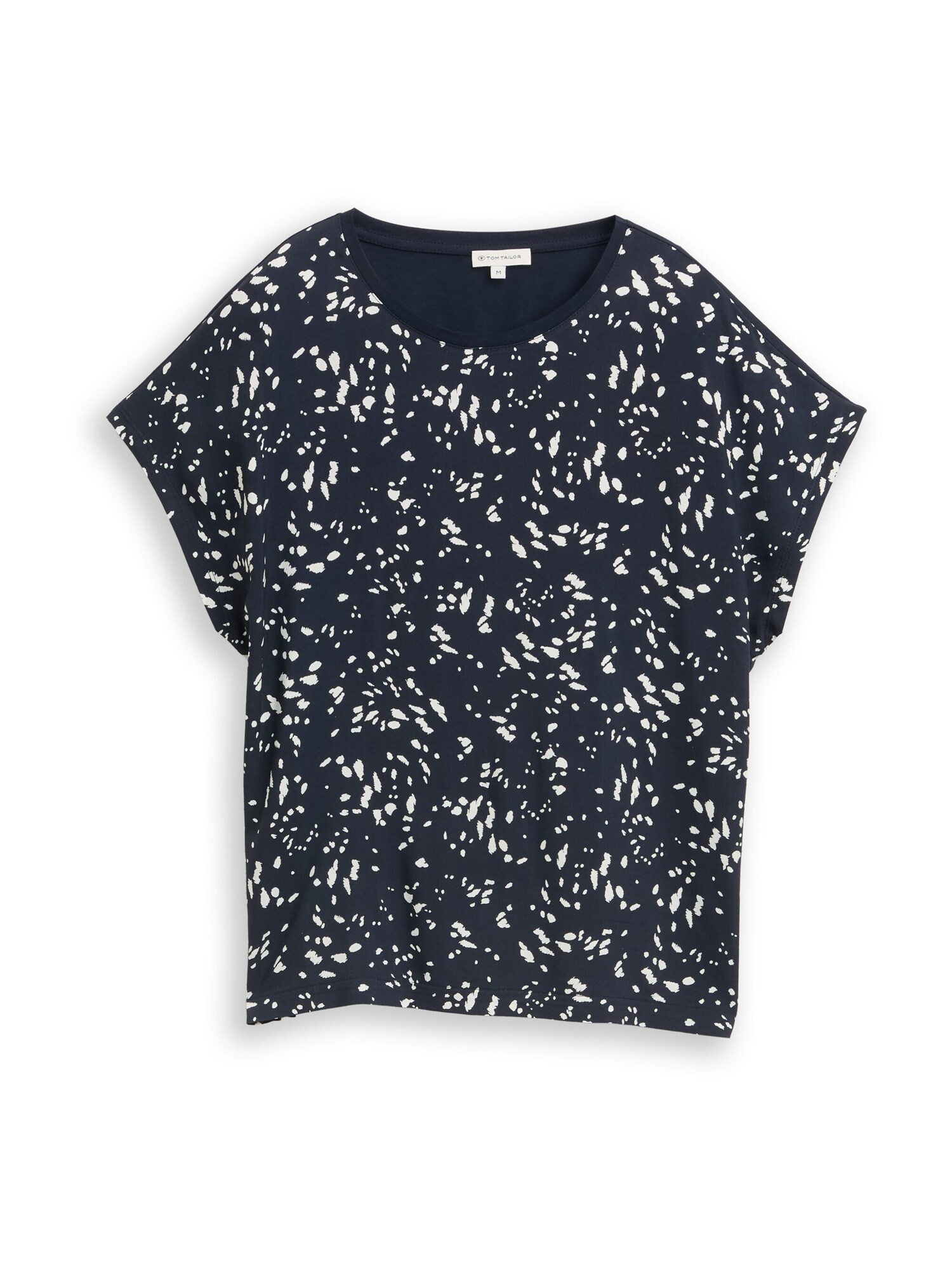 TOM TAILOR Tricou  albastru marin / alb