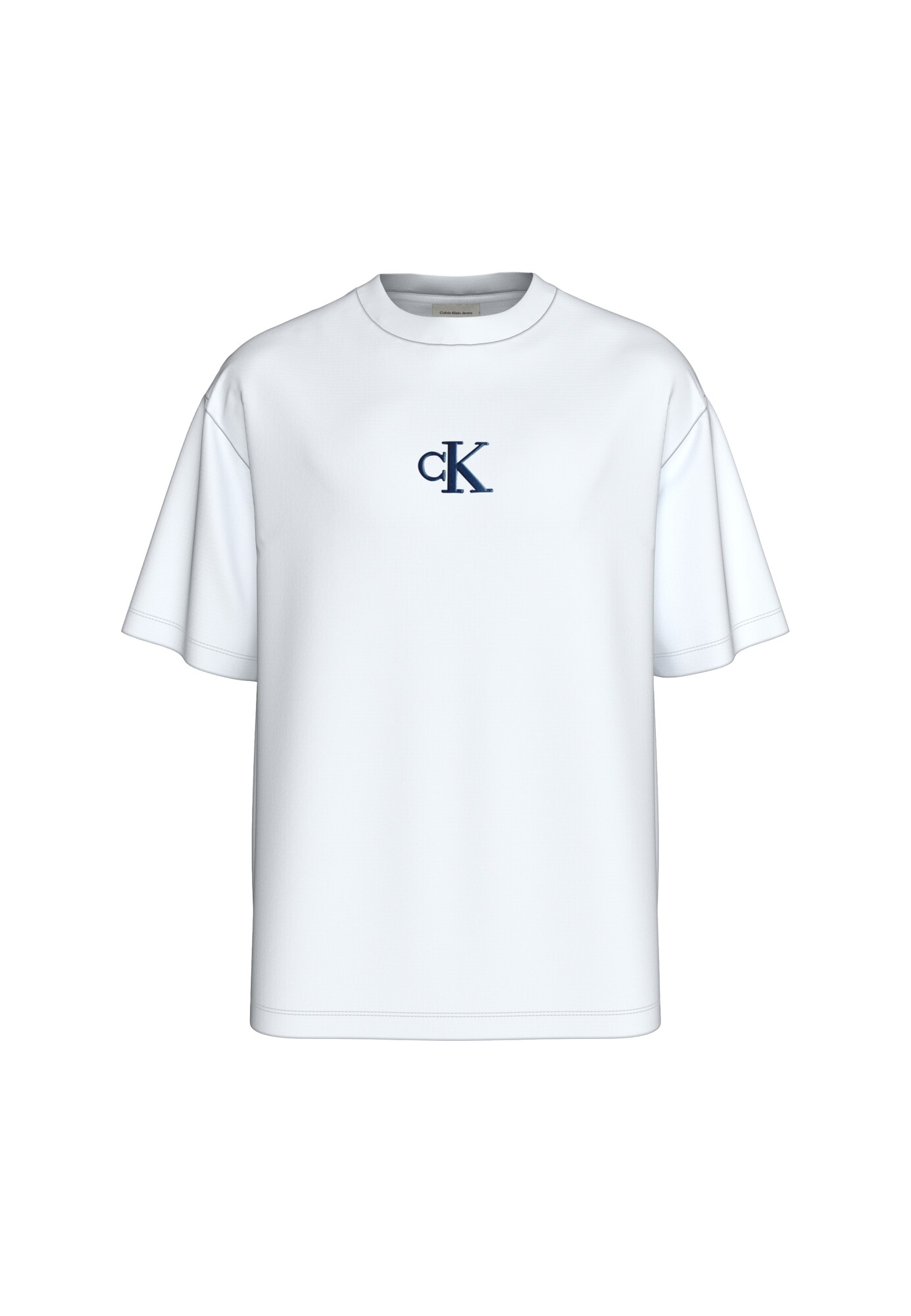 Calvin Klein Jeans Tricou albastru marin / alb