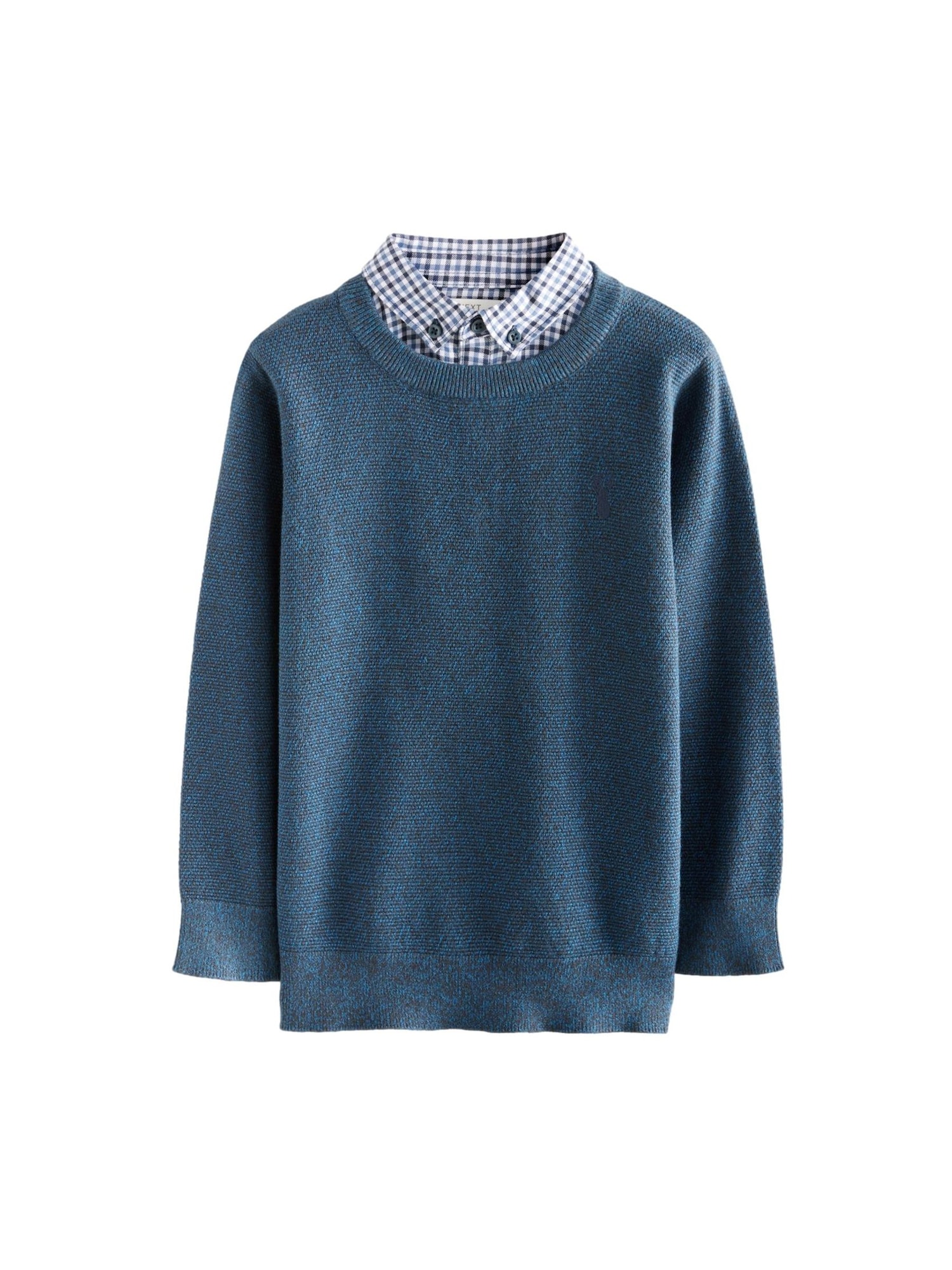 Next Pulover  bleumarin / verde petrol / alb