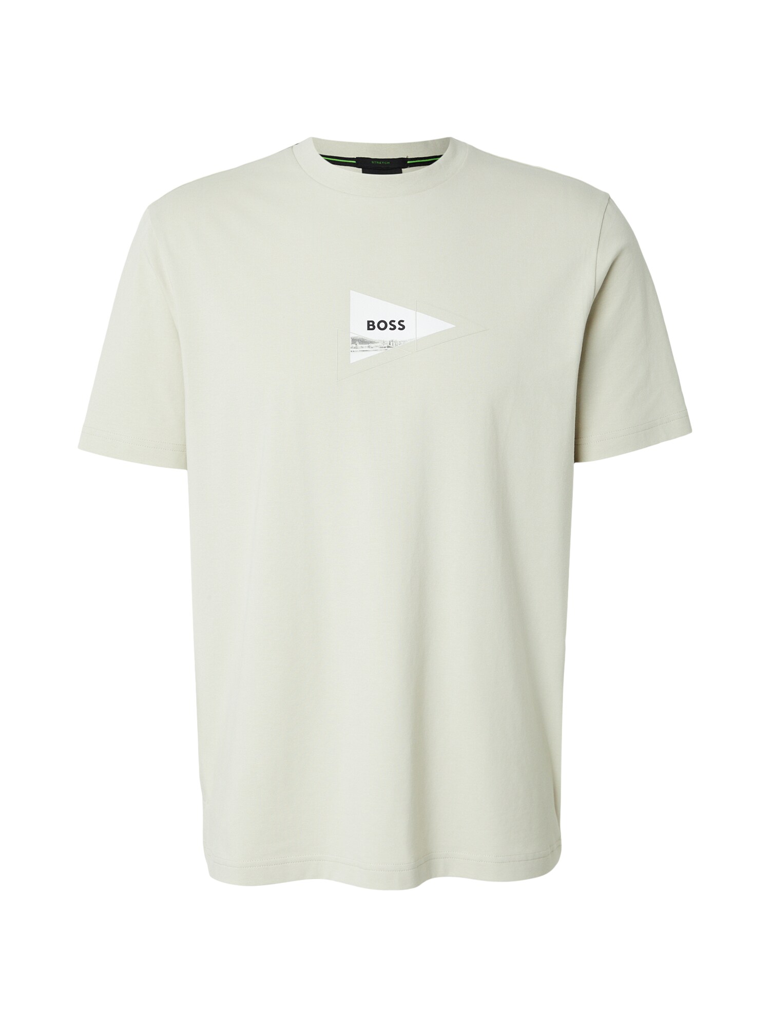 BOSS Tricou 'Network Photo'  bej / negru / alb