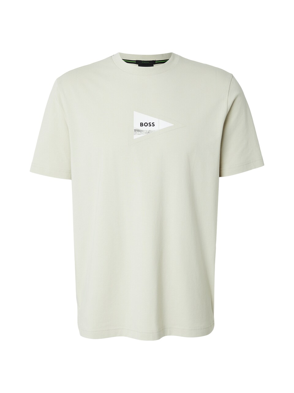 T-shirt 'Network Photo' beige / svart
