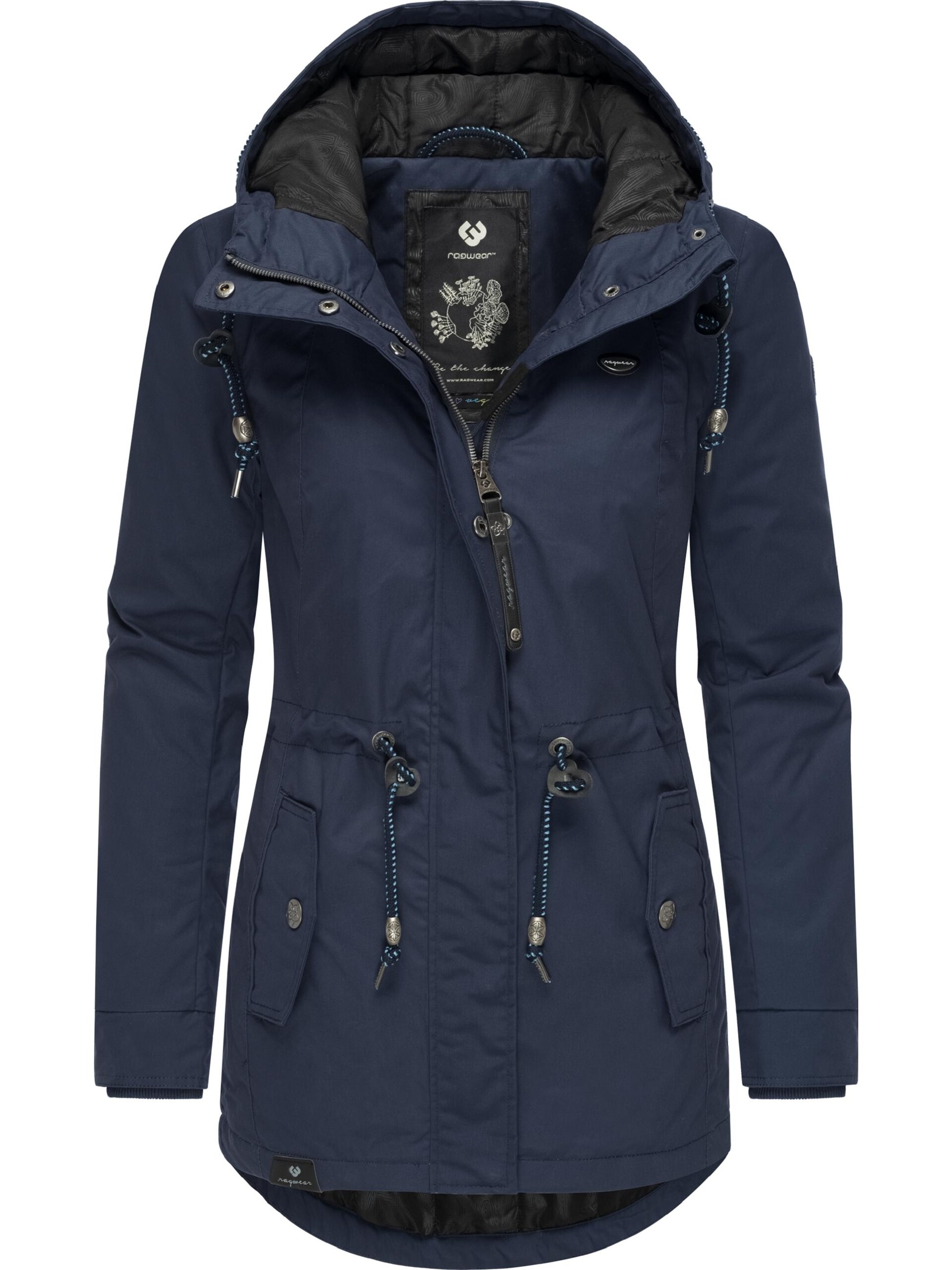Ragwear Vinterparkas 'Monadis' marinblå / brun / svart jackor dam