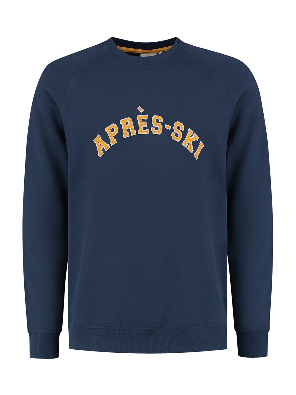 Sweatshirt 'Aapres Ski' marinblå / gul
