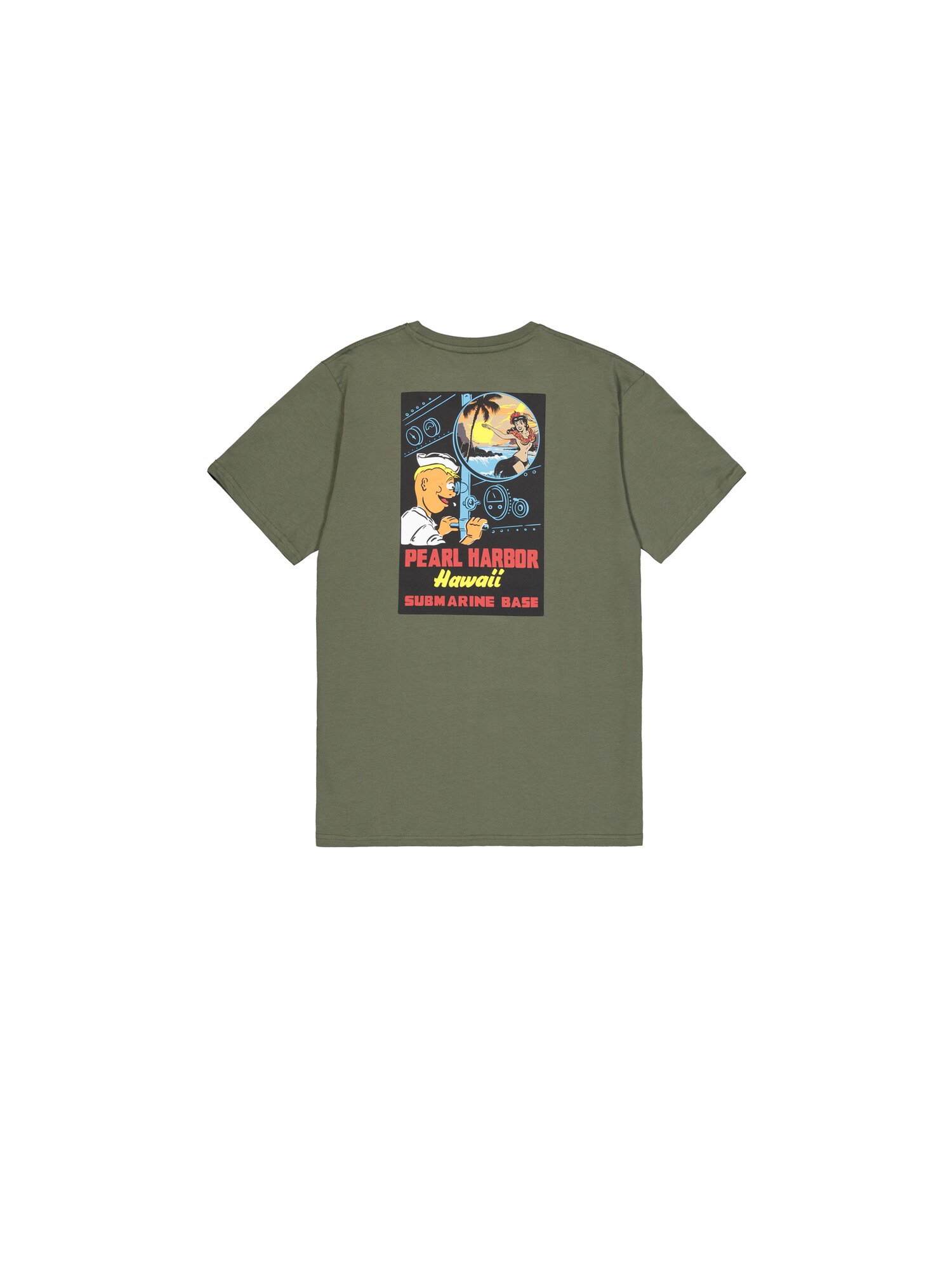 ALPHA INDUSTRIES Póló 'Pearl Harbor'  sárga / olíva / cseresznyepiros / fekete termék 2. képe