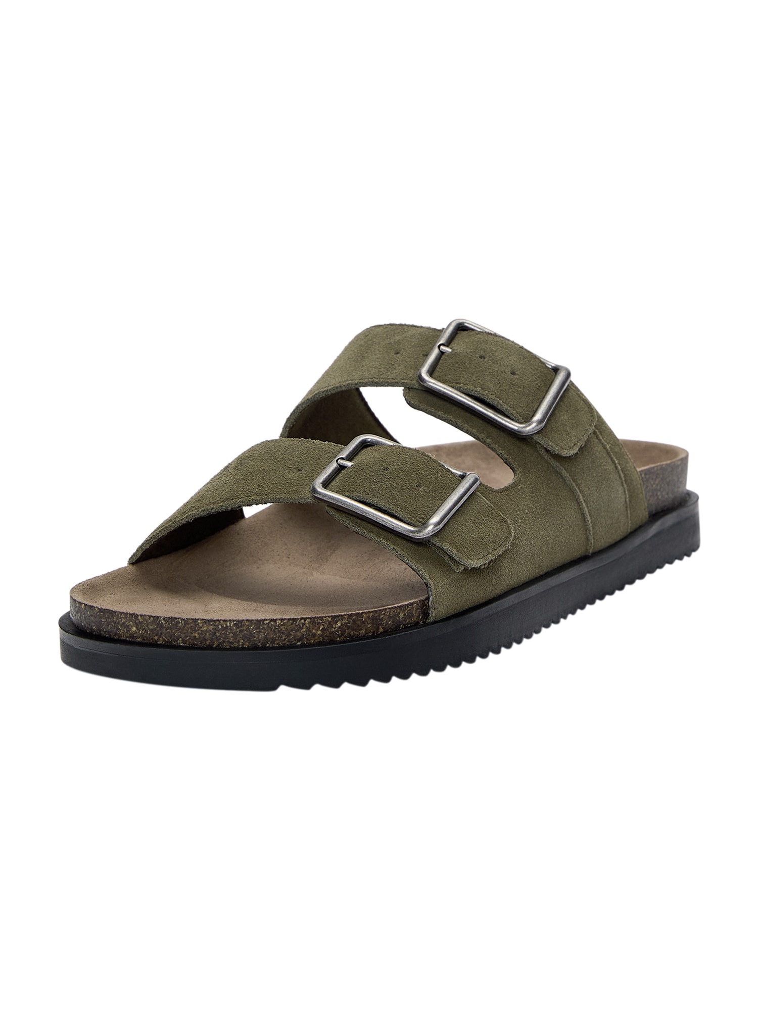 Pull&Bear Papucs khaki akciós termékkép 1