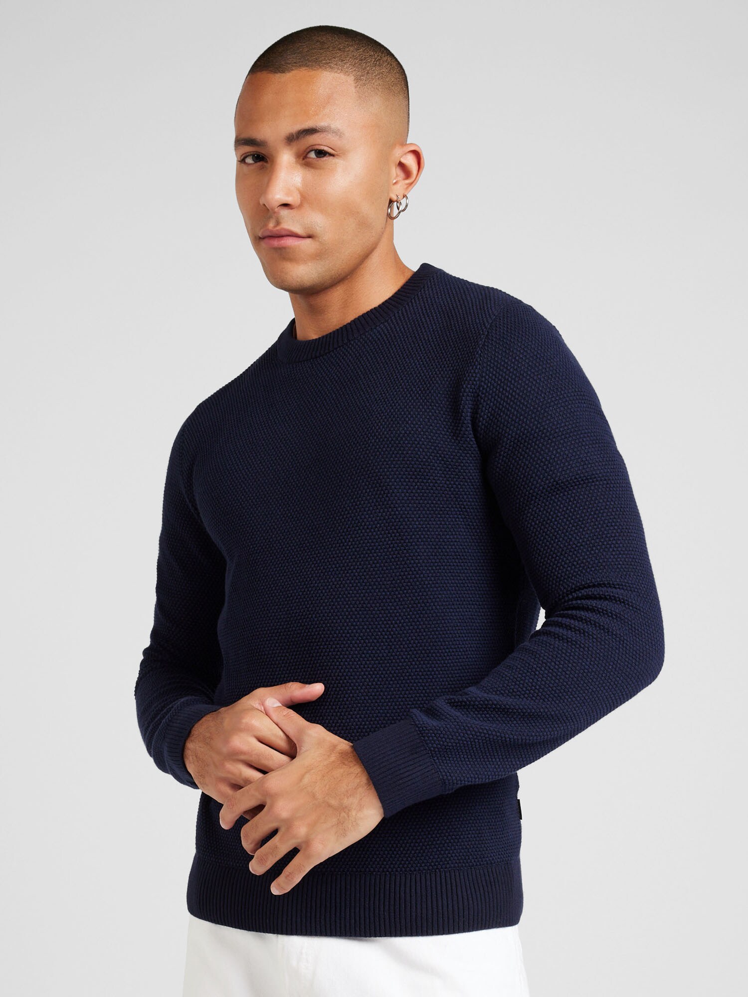 JACK & JONES Pulóver 'JJEGlobe'  sötétkék termék 2. képe