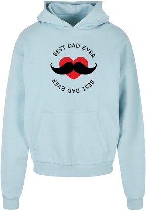 Merchcode Sweatshirt ‘Fathers Day – Best dad’ Lichtblauw / Rood / Zwart