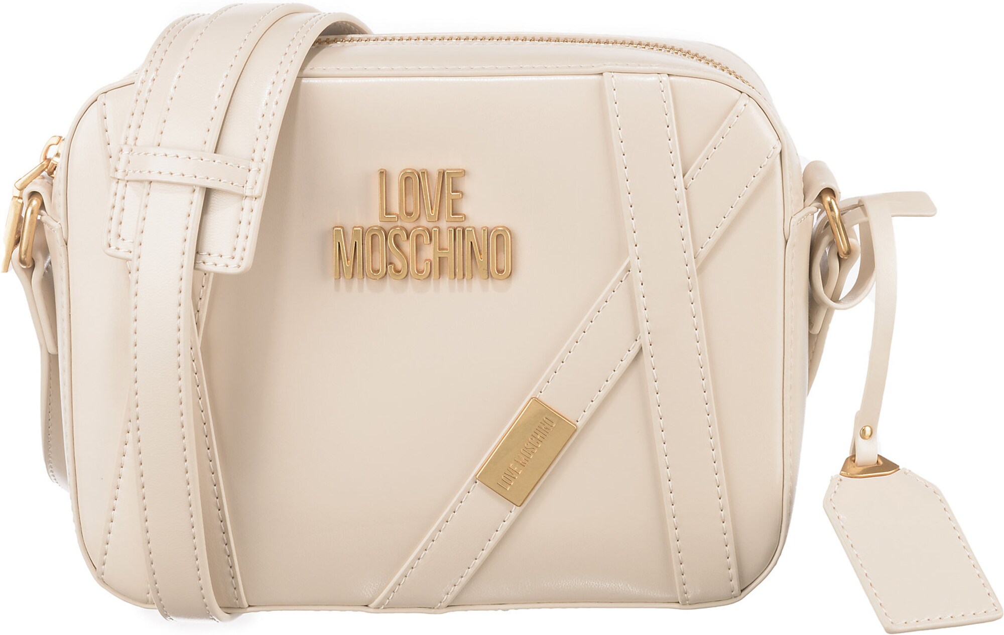 Love Moschino Rankinė su ilgu dirželiu 'Easy To Be Chic'  kapučino spalva