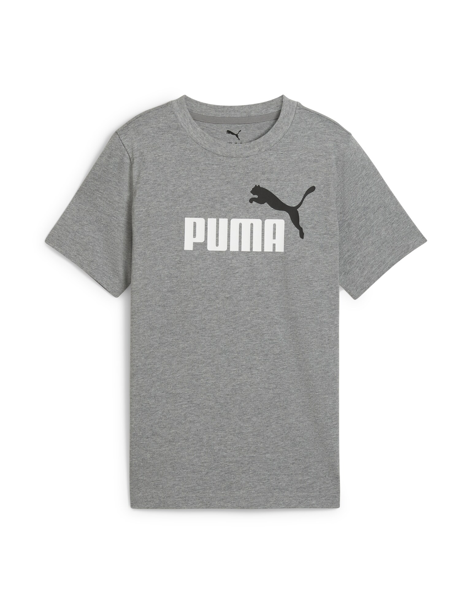 PUMA Póló 'Essentials No.1'  szürke melír / fekete / fehér akciós termékkép 1