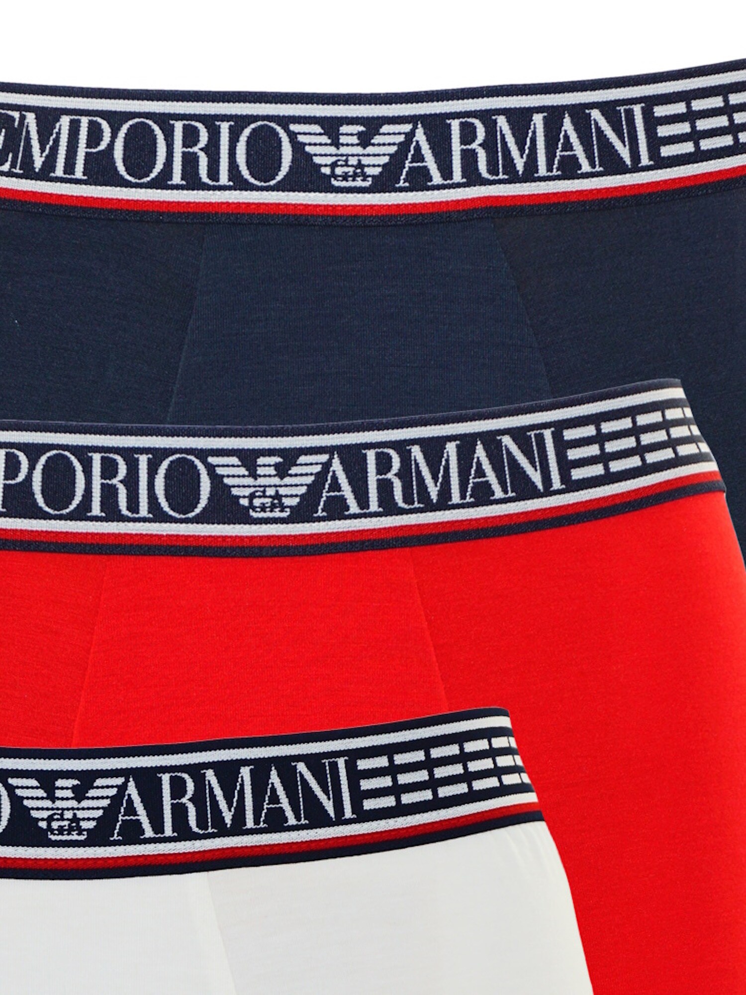 Emporio Armani Boxerky námornícka modrá / červená / biela (obrázok 3)